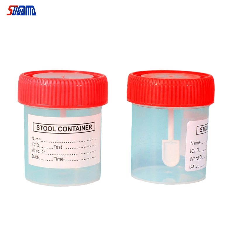 30ml 40ml 60ml 100ml 120ml Disposable Sterile Stool Containers with or Without Spoon