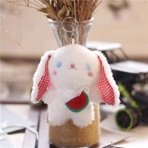 Cute Fruit Bunny Pendant Plush Doll Doll Cartoon Backpack Bag Hanging Keychain Plush Toy