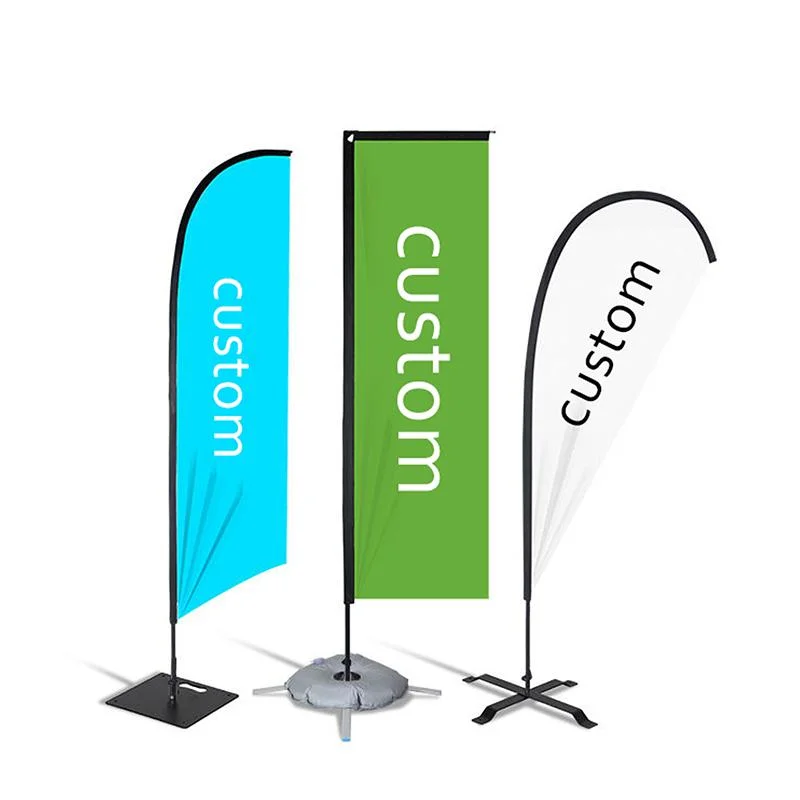 Custom Promotional Flyingflying Banner Beach Feather Flag for Advertising Exhibition Event Outdoor