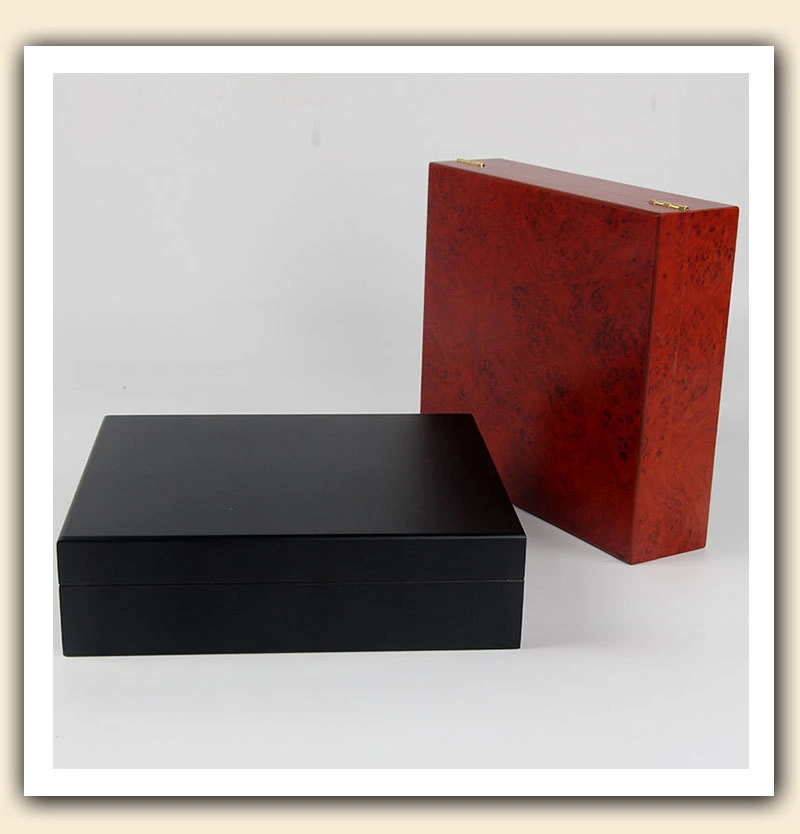 Desktop Humidor caso tiene 25-50 cigarro, Superior de la pantalla de cristal templado, artesanía de madera de cedro español Caja de almacenamiento con divisor, humidificador y caja de puros higrómetro