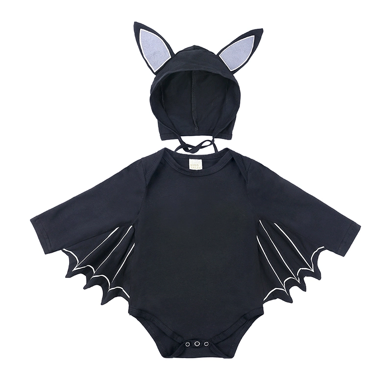 New Halloween Costume Two PCS Baby Romper Clothes Toddler Bat Cosplay Romper Unisex Baby Wear