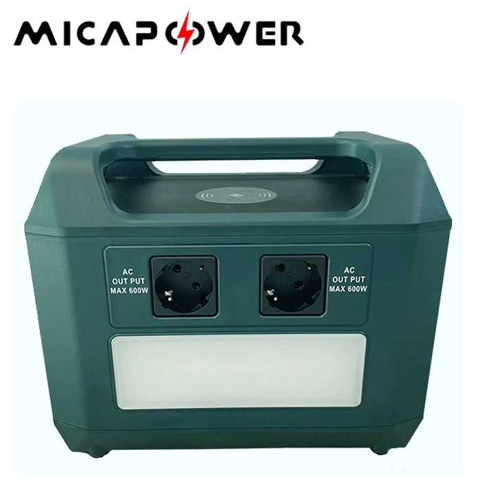 Mica Lowest Price 600W Outdoor Energy Storage Power Station Solar Generator Fast Charging Energy Portable Power Station 600W 1000W 1500W for Camping