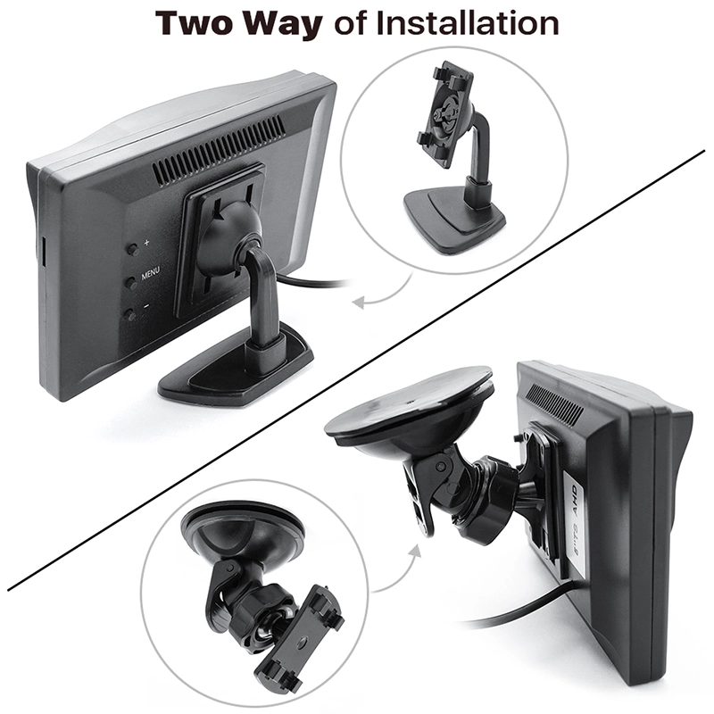 5-дюймовый автоматический видеоплеер TFT с 5-дюймовым монитором для парковки автомобилей Для системы помощи при парковке с камерой заднего вида
