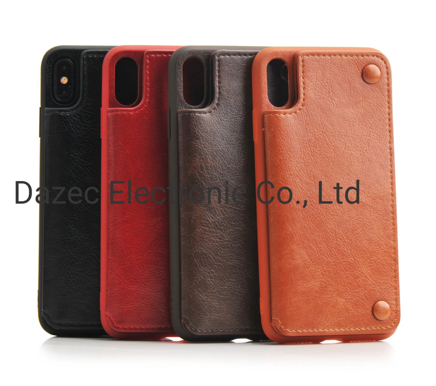 Fashion Slim Leather Back Phone Cover Wallet Button Case Phone Holder Cases for Samsung /Apple/Huawei/Xiaomi (All Brand) Leather Phone Case