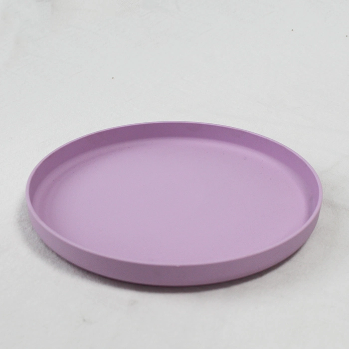 preço de fábrica Ecológico 100% púrpura redonda biodegradável PLA Kids Dinnerware Definido