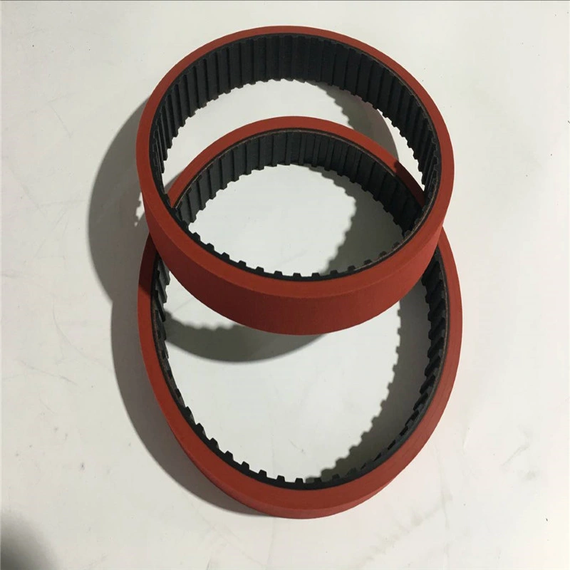 Red Rubber Coated Timing Belt Conveyor Belt Equipment 240L for Packing Machine, Feeders, Sorters and Vffs Packing Machines Coated Timing Belts