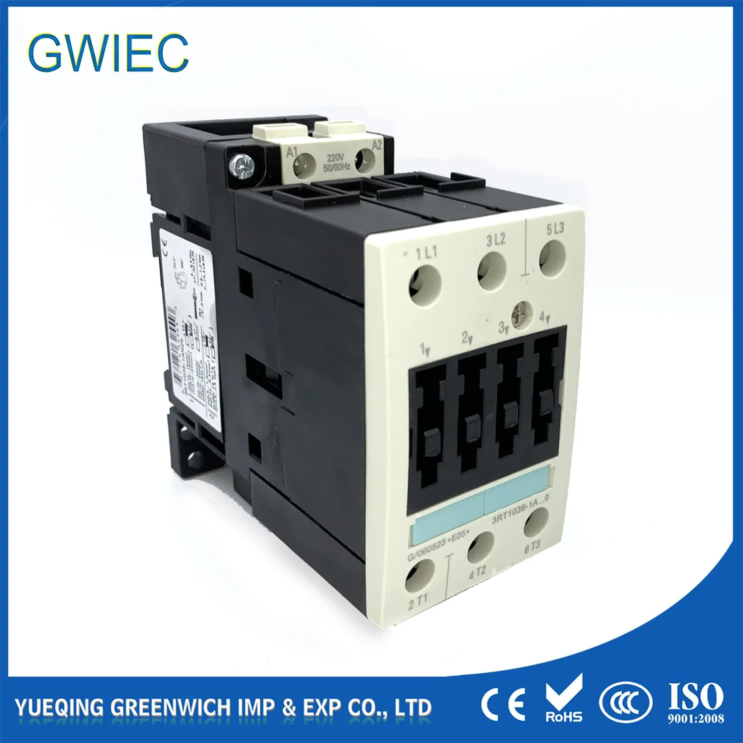 IEC947, VDE0660, GB14048 A1 A2 China Motor Starter 3TF Contactor 3RT-1016