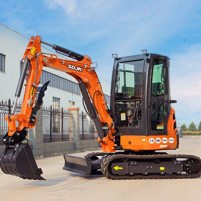 Best Selling EPA 4 Euro 5 1.8 Ton 2ton Closed Cabin Crawler Excavators Small Digger Hydraulic Kubota 3-Cylindrig Motor 1.7 Ton Mini Excavator Price Can OEM EDM