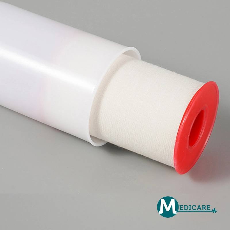 Plastic Spool Tin Cover Medical White Color Custom Zinc Oxide Adhesive