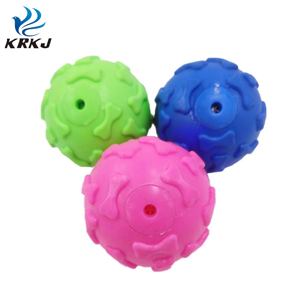 Tc-5c012 Dog Training Tool TPR Dog Treat Ball Natural Rubber