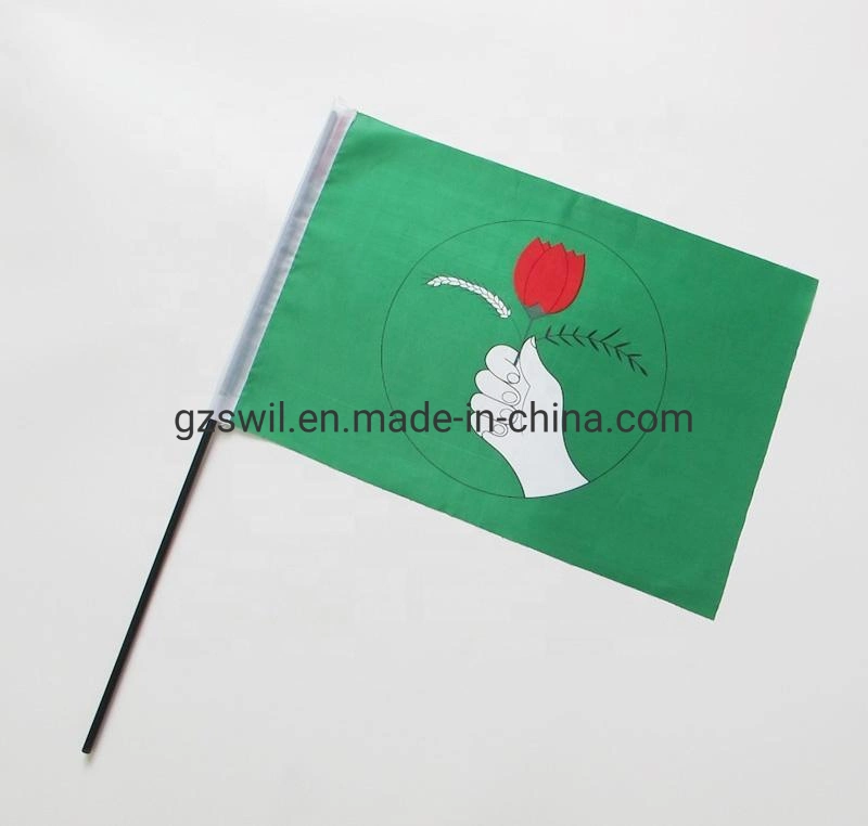 Best Sale Promotional Portable Custom Hand Flag Screen Printed