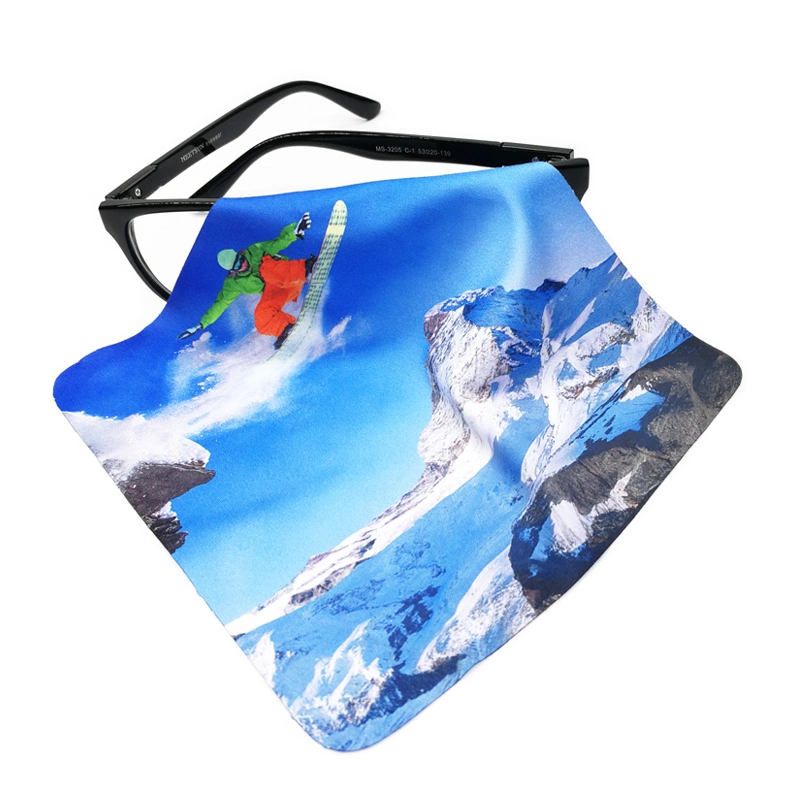 Custom Printed Microfiber Skiing Glasses Eyewear Cleaning Cloth