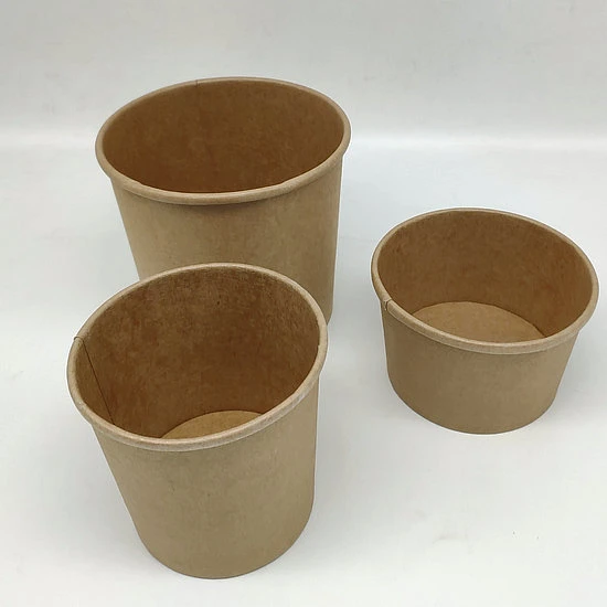 Kraft Paper Soup Bowl Soup Cup with Lid 8oz/12oz/16oz/32oz High quality/High cost performance  on Sale