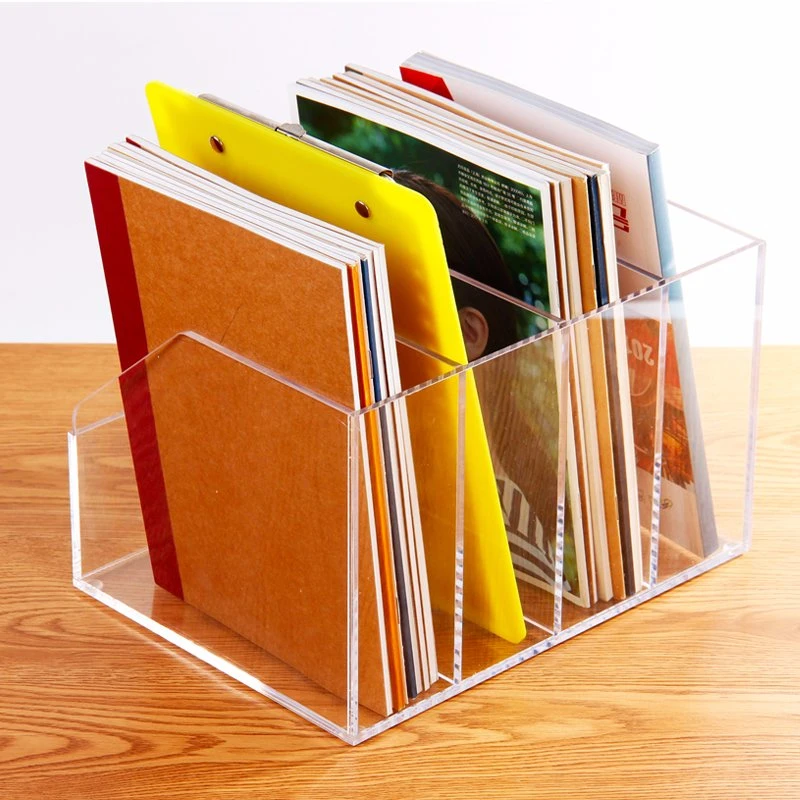 A5 Transparent Acrylic Four Grid Holder of Exquisite Craftsmanship