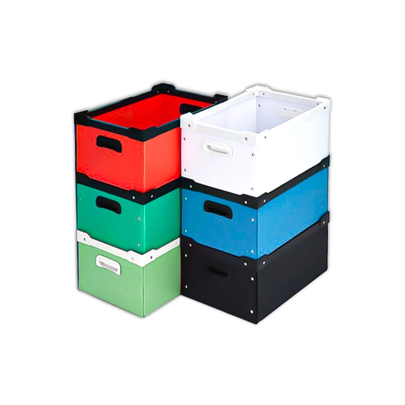 Colored Custom Coroplast Boxes Folding Stackable Storage Corrugated Mail Bins