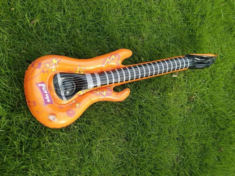 Advertising Logo Printed Inflatable Musical Instruments Guitar Toys for Party Decoration