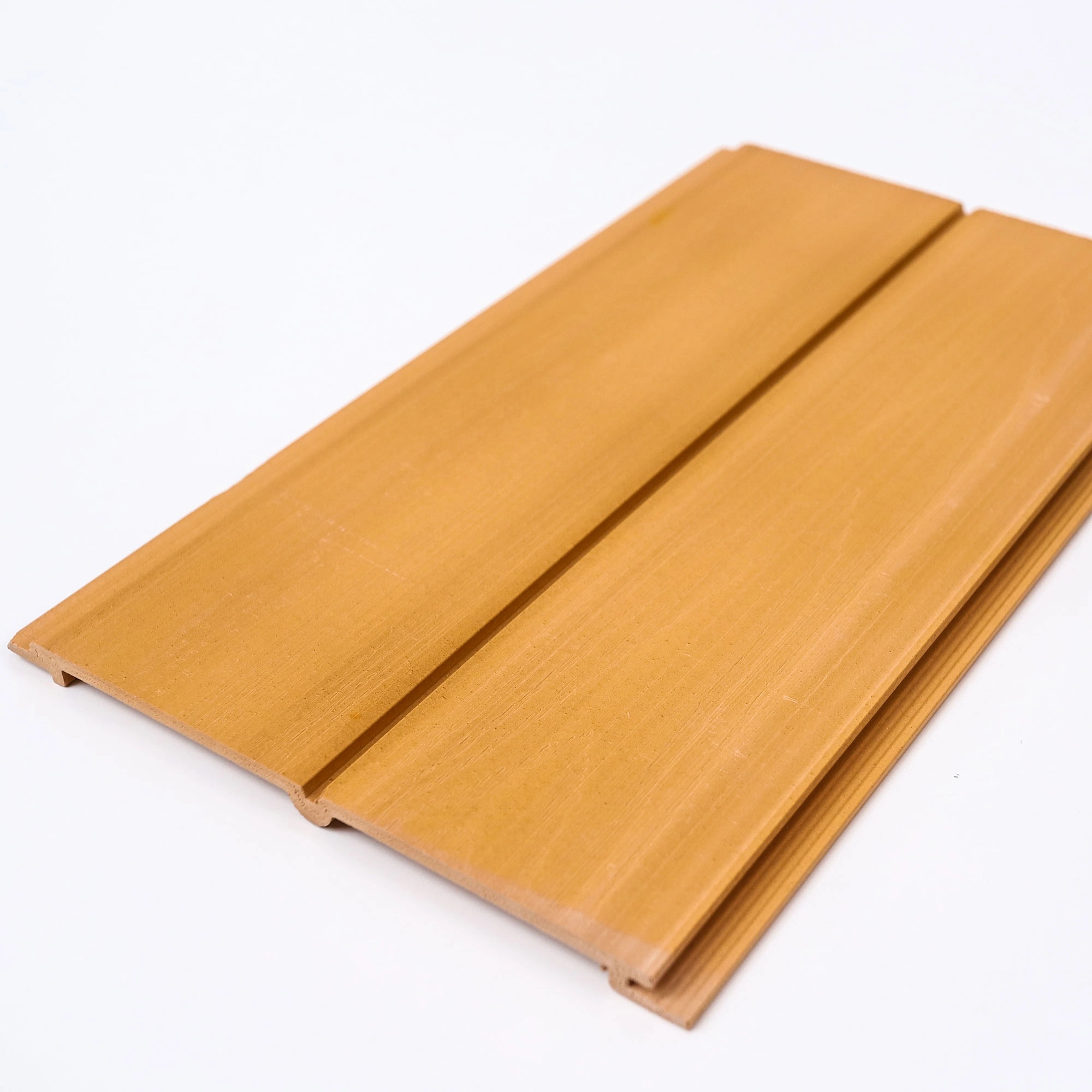 Beautiful Double 75mm Wood Composite Integrated WPC V Wainscot Board Wall Panelling for Hot Sale