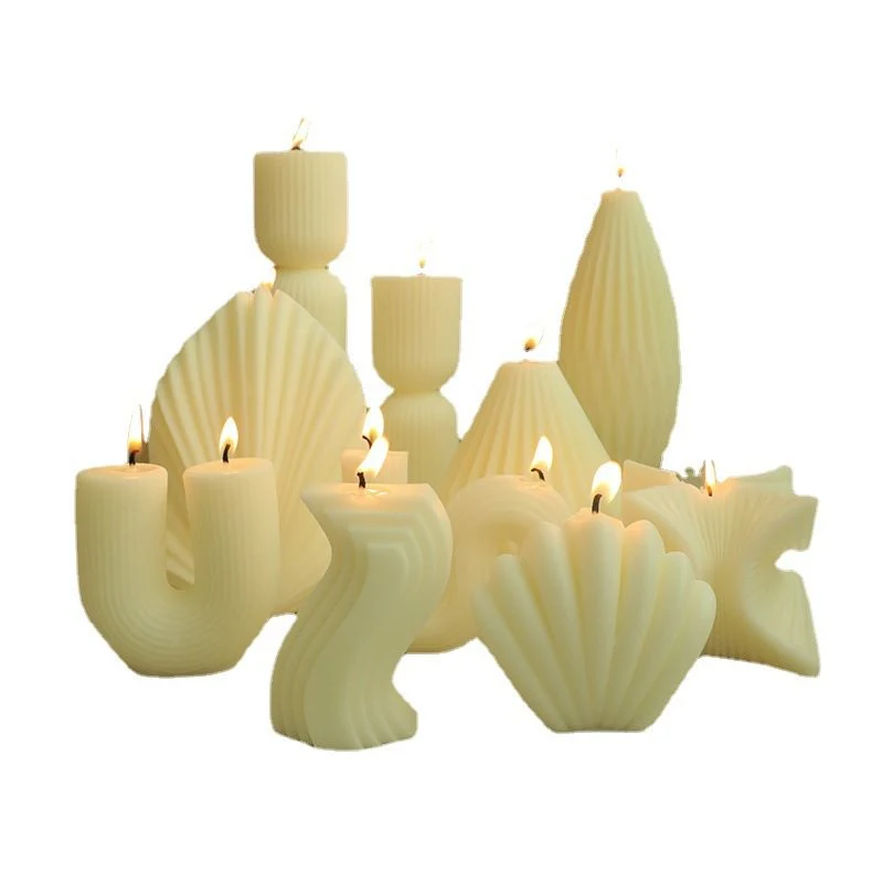 New Wholesale Factory Eco Friendly Smokeless Ins Geometric Shaped Scented Candle for Home Decor