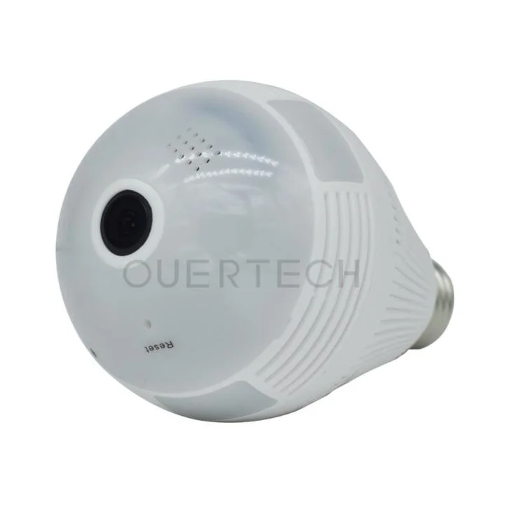 2020 Fisheye Vidhon Lâmpada 2.0 Megapixel câmara CCTV WiFi vigilância 360 graus a Lâmpada da Luz de Segurança Câmera com altifalante de cartão SD