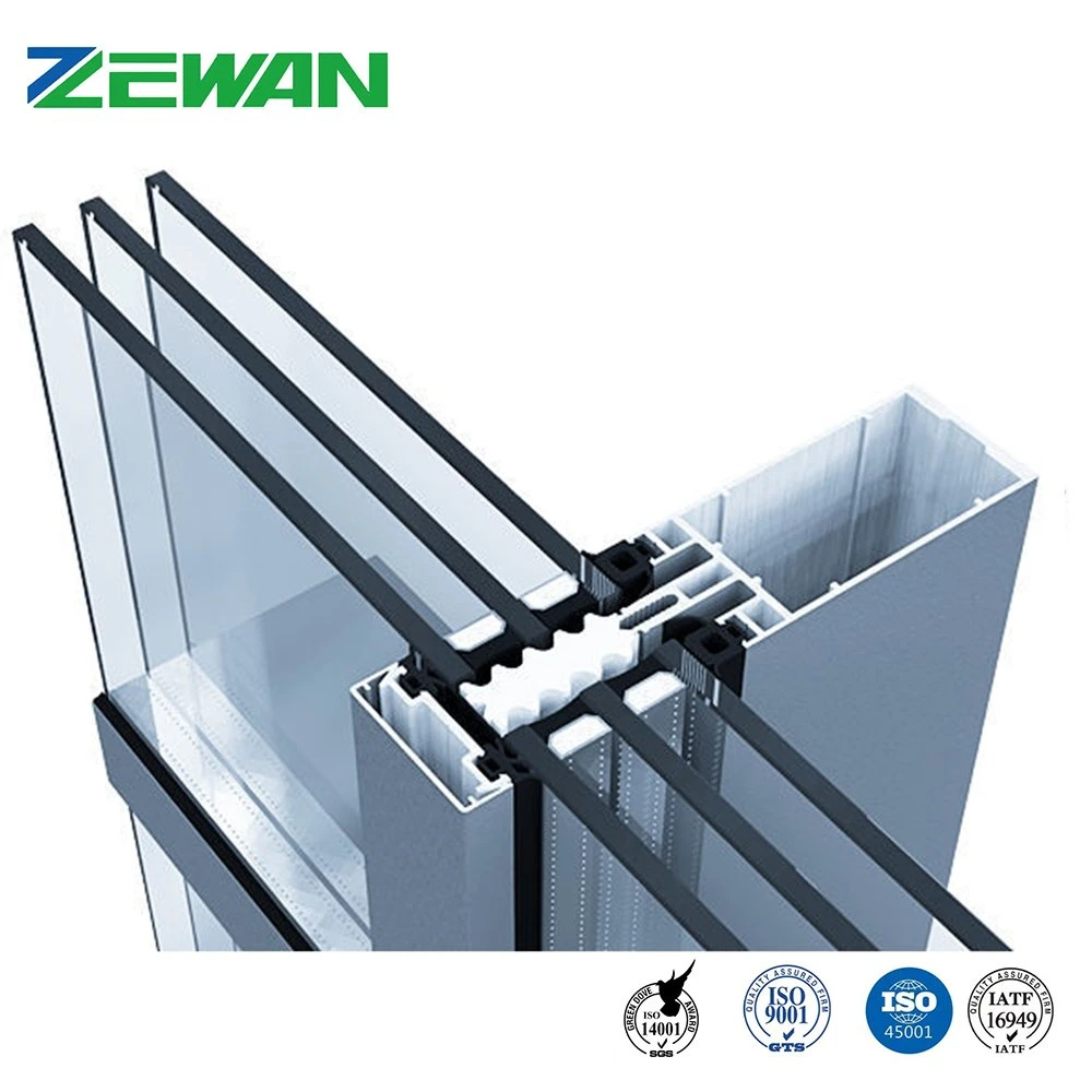 6063 T5 Aluminum Extrusion Curtain Wall Profile Aluminum Material