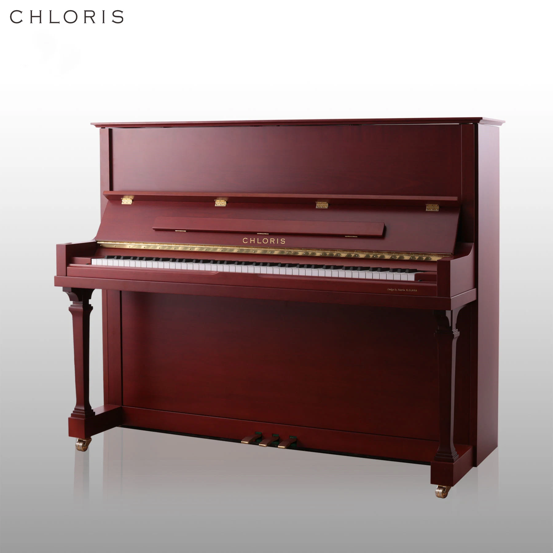 Popular Upright Piano Hu125 with Chestnut Matte Colour