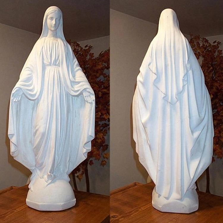 Religious Statue Hand Carved White Marble Large Outdoor Virgin Mary Statues