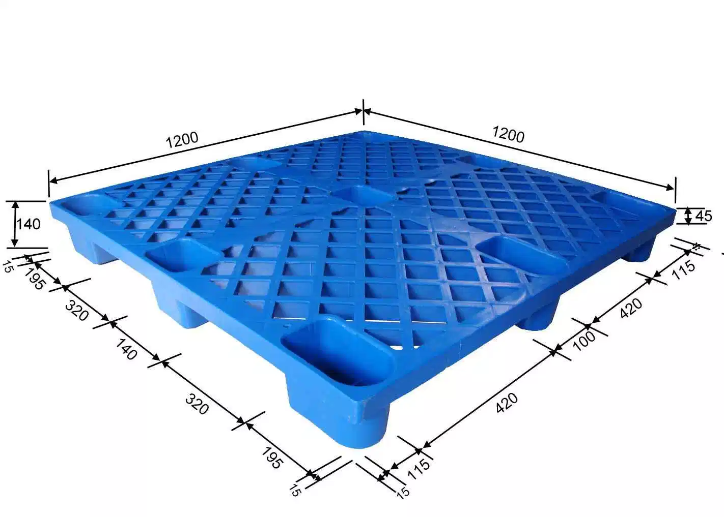 Wholesale/Supplier Heavy Duty Steel Reinforced HDPE Euro Plastic Pallets