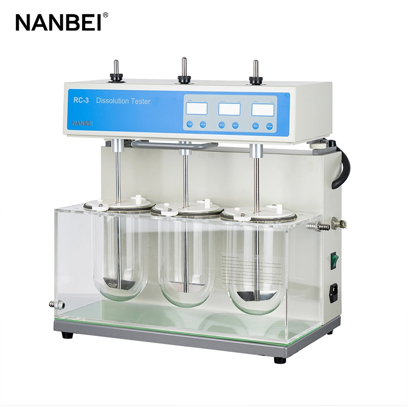 Nanbei Pharmaceutical Testing Equipment Lab 3 Vessels Tablet Dissolution Tester