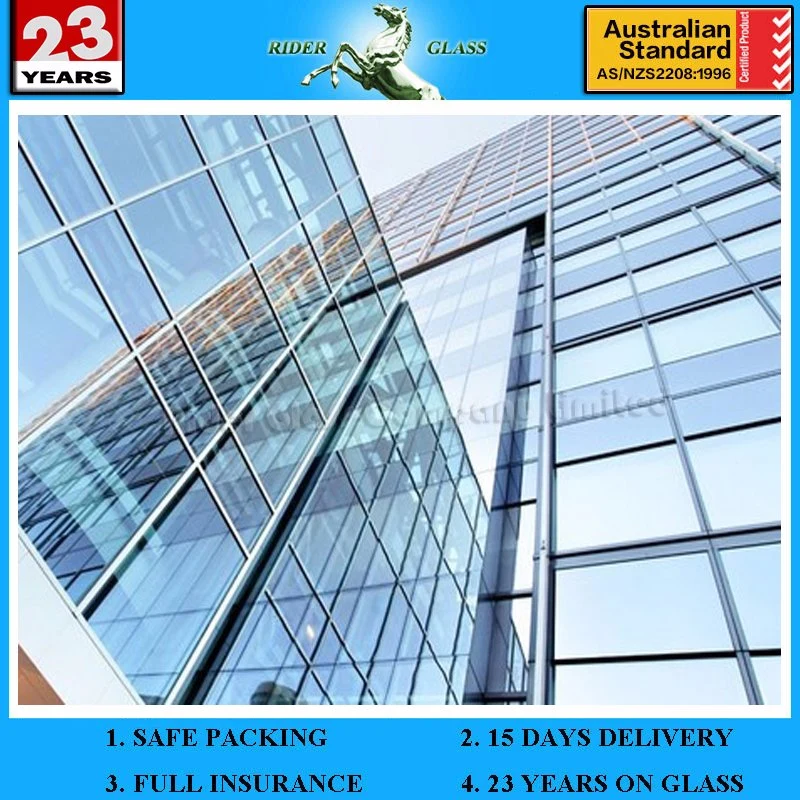 12mm Hige Quality Commercial and Residential Building, Curtain Wall Office Building Double Glass Wall