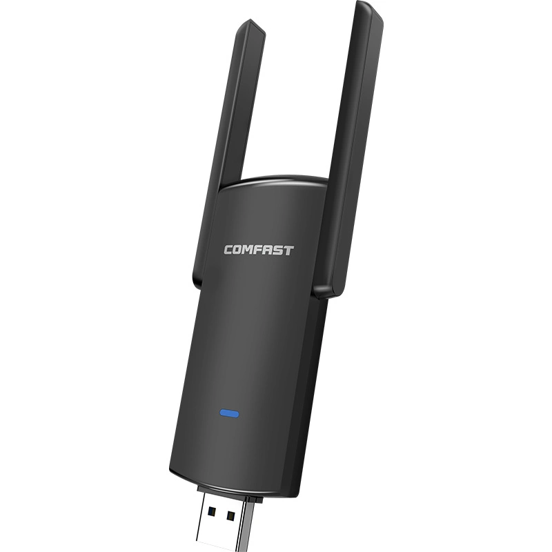 Adaptateur Wi-Fi USB bibande de 1300 Mbit/s, 2,4 GHz et 5,8 GHz pour ordinateur portable sans fil Clé électronique