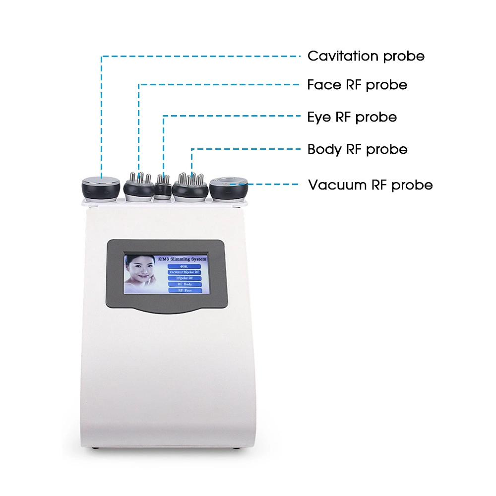 Strong Energy Output 5 in 1 RF Vacuum 40K Cavitation Slimming Machine Ultrasound Cavitation Fat Loss Machine