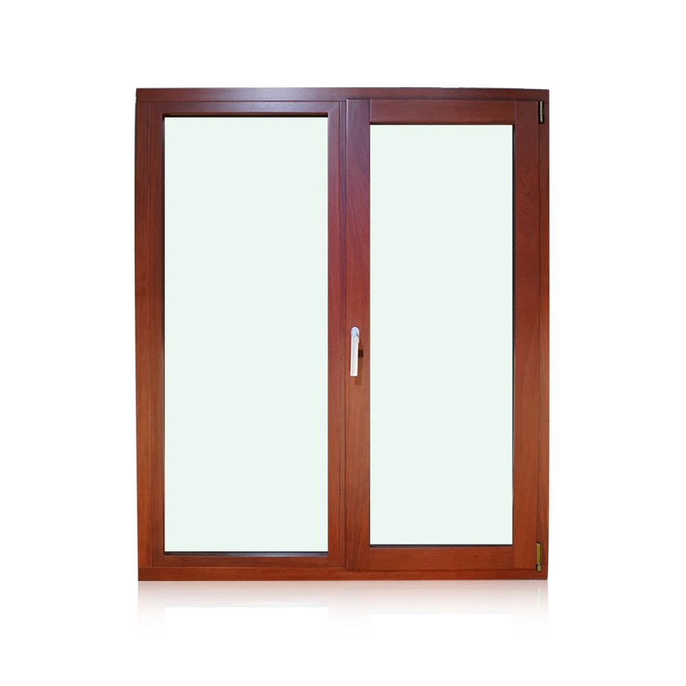 A95L ventana de madera con bisagras superior de apertura interior alemana de gama alta personalizada con diseño abierto y malla de seguridad integrada para un acabado de lujo.