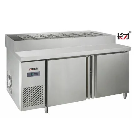 Qbtf2-3 enfriamiento directo Cocina eléctrica, nevera congelador Tabla de dispensador de Pizza Restaurante Precio