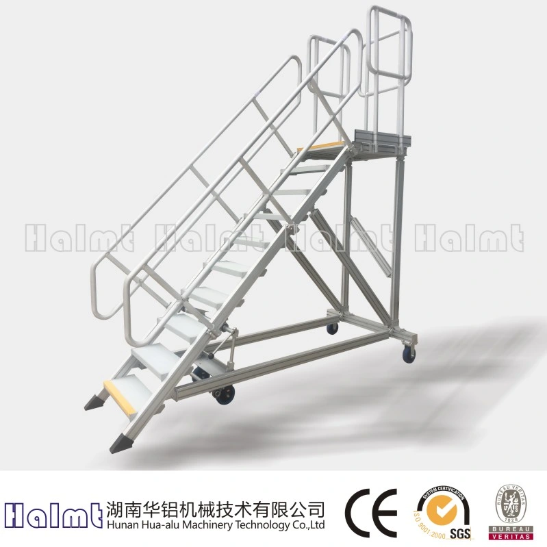 Industrial Mobile Aluminium Platform Step Ladders