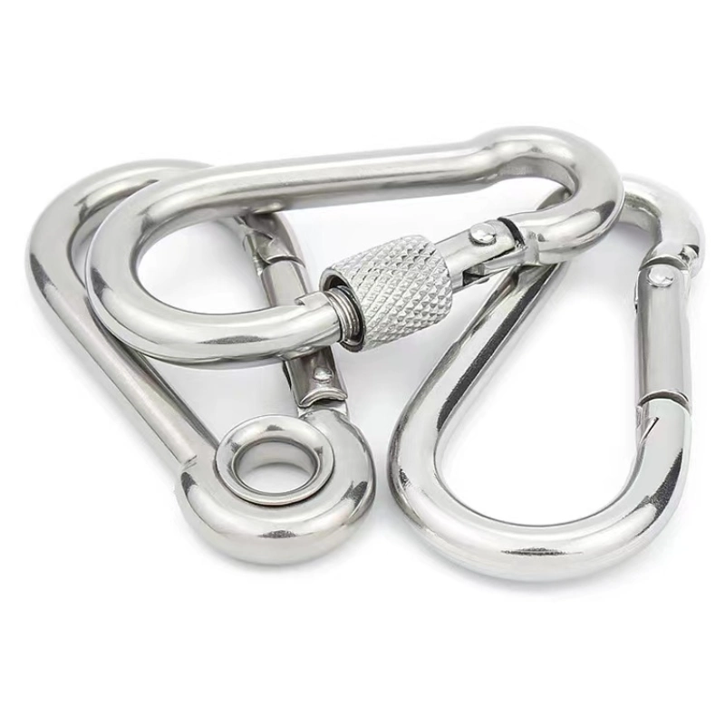 Heavy Duty 6 mm Snap Hooks Gourd Type Stainless Steel Carabiner Hooks