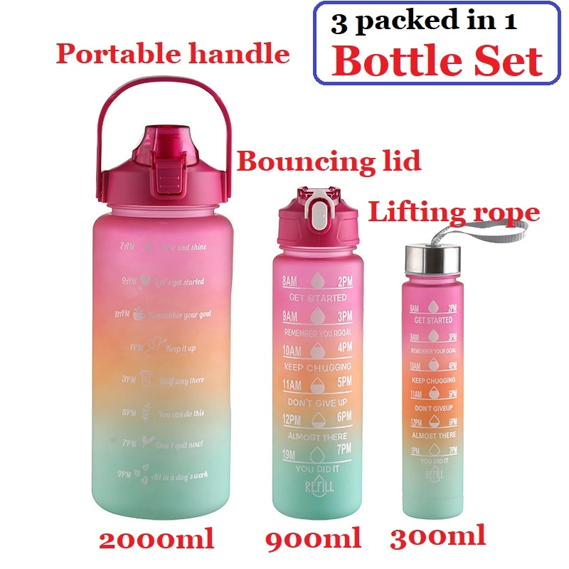 Multiple Food Grade Mixing Design Set Plastic Bubble Tea Summer Promotion Pivot Water Bottle Drinking with Lid