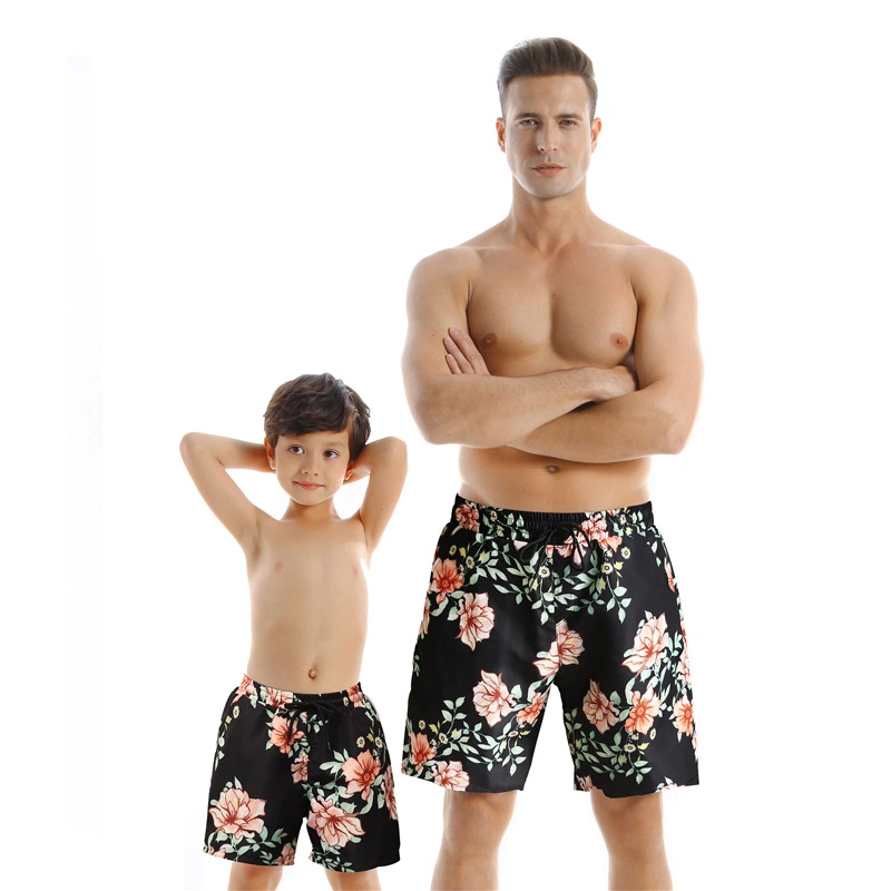 Polyester Imprimé Beachwear Vêtements assortis pour père et fils Short de bain pour homme.