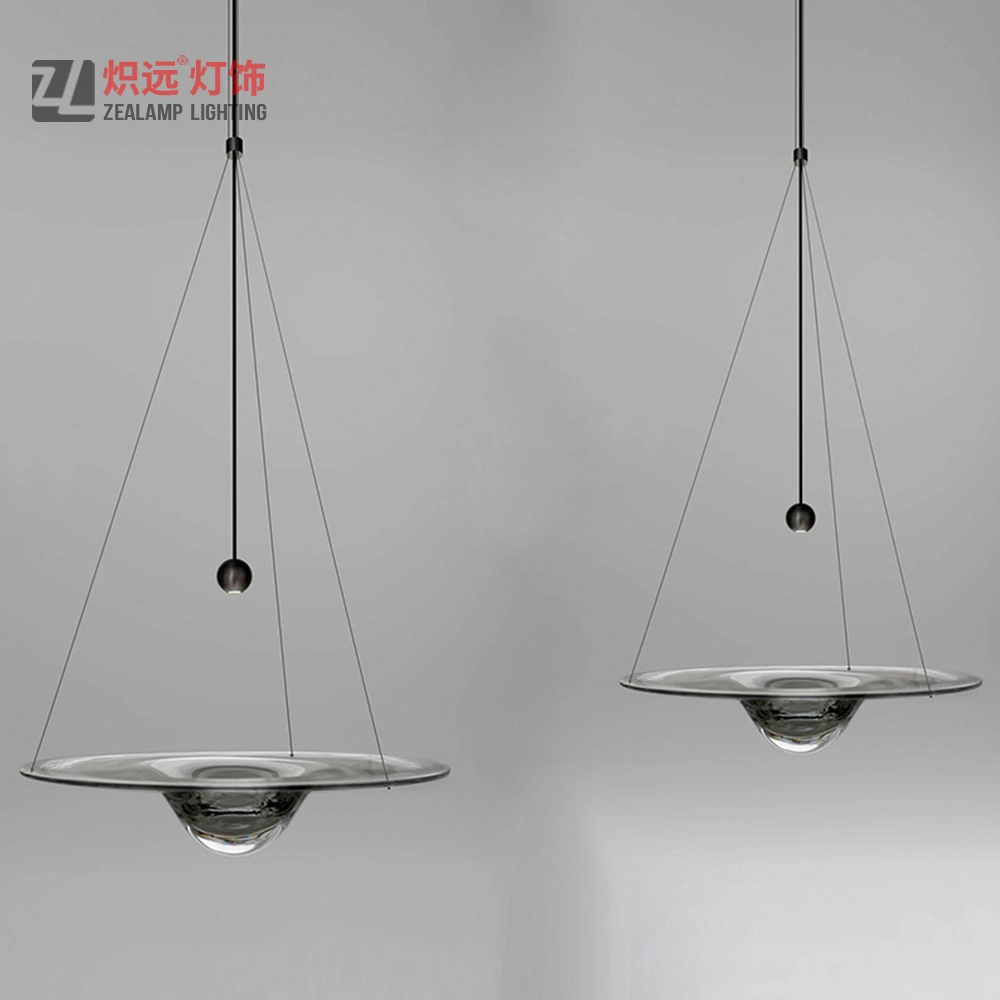 Clear Glass Pendant Lamp for Dining Table Lighting