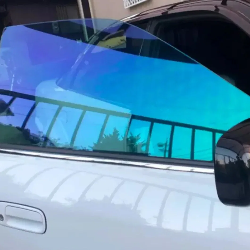 النافذة الشمسية Tint فيلم ملون أزرق Chameleon High UV IR فيلم نافذة السيارة Rejction Car