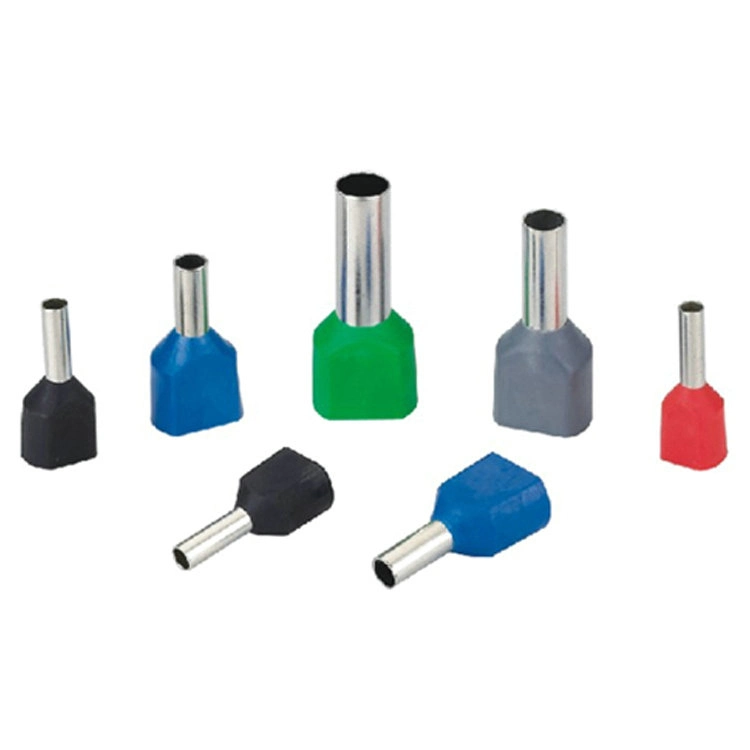 Insulated Twin Cord End Terminals Tubular Electrics Connector Terminals Crewel Tube Pre-Insulating Terminal