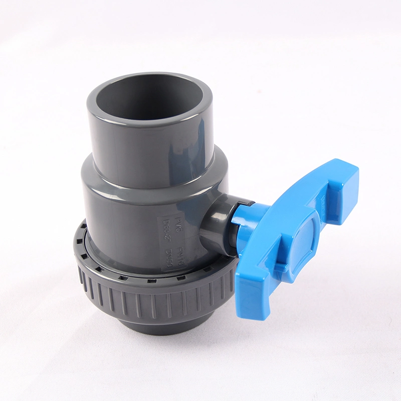 UPVC Pipe PP Compression Fitting DN20 PVC Boat Handle Union Ball Valve