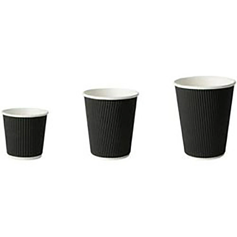 Home Drinking Red Kraft Paper Take Away Ripple Wall Coffee Cups Ripple Wall Coffee and Tea Hot Drink Paper Cup