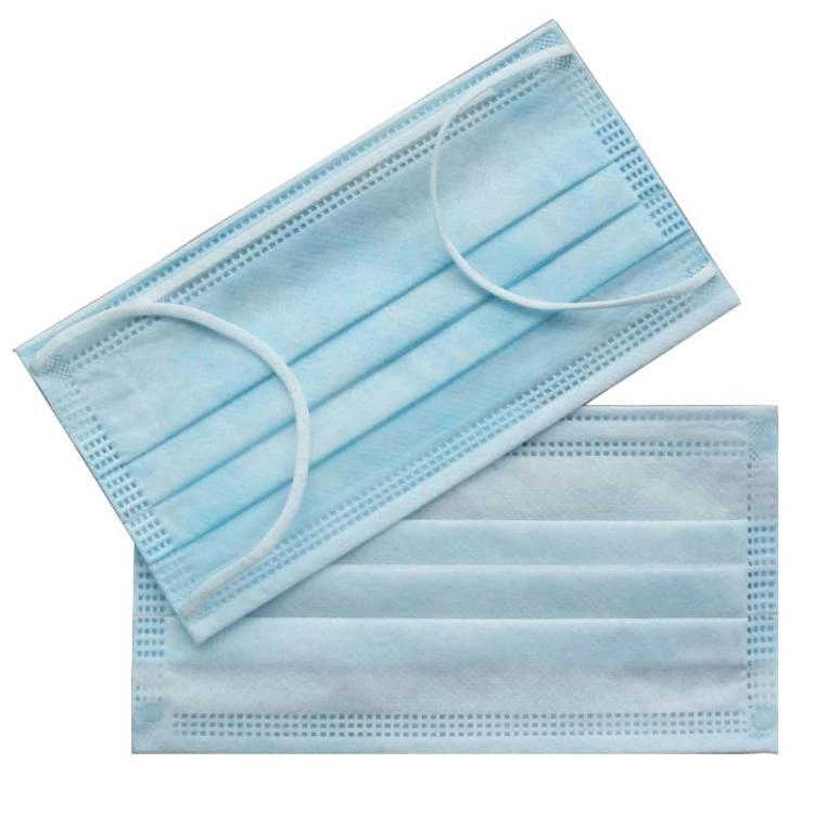 3 Ply 50 PCS Non Woven Protective Breathable Sanitary Pleated Disposable Earloop Anti Hay Fever Face Mask