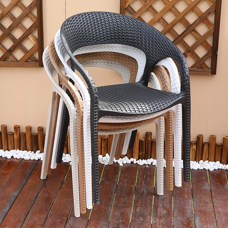 Outdoor PE Rattan Patio Wicker Recliner Rocker Chair