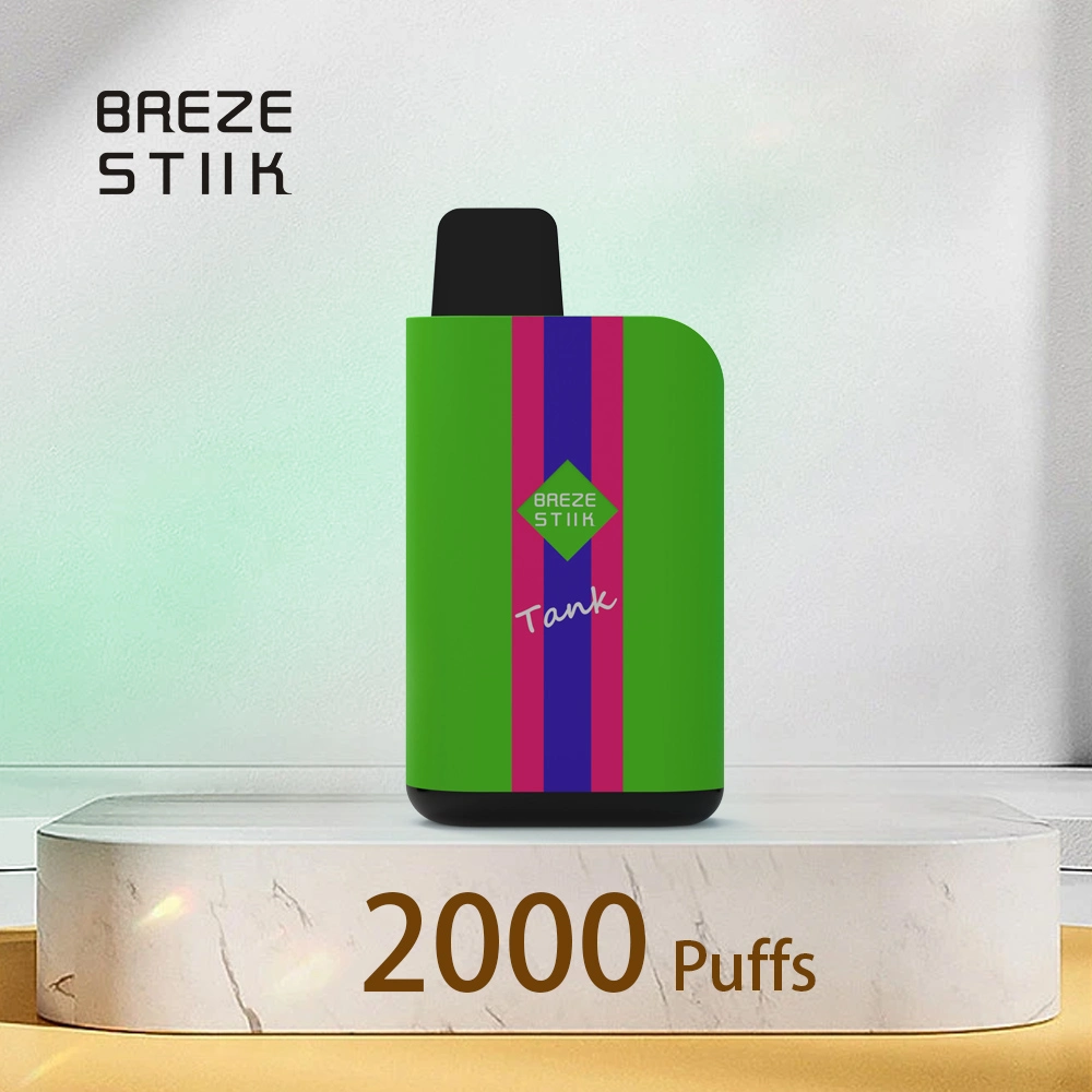 مقصف مجموعة أدوات القردة القرنفلية الأصلية E Cigarette Breze Stiik 2000 أطواق قلم مبخرة قابل لإعادة الشحن