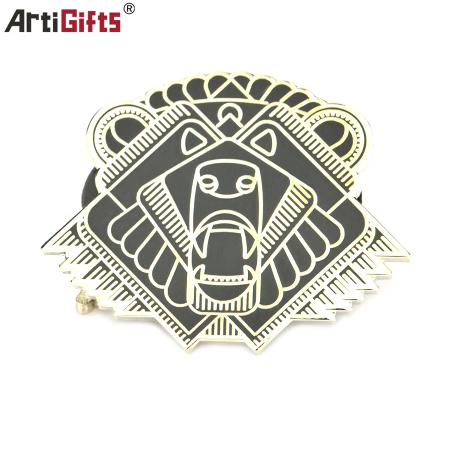 3D Design Metal Badge Plated Gold or Imitation