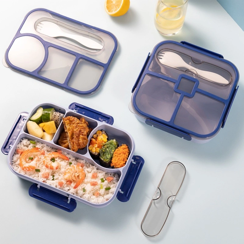 Contenedor portátil de almacenamiento de alimentos plástico PP almuerzo Bento Box