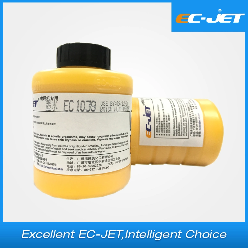 High Quality Eco-Yellow Ink Compatible for Videojet Domino Linx Markem Imaje Ect