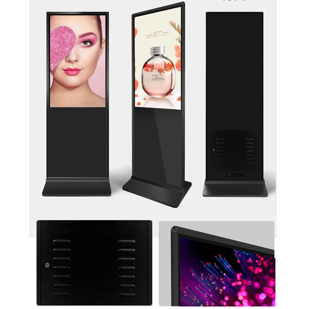 Media Player 55 Inch Floor Standing Touch Screen Kiosk LCD Advertising Display Monitor