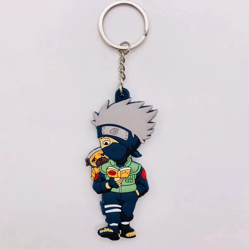 Naruto Japan Anime Custom Design Rubber Wholesale/Supplier 3D Promotion Gifts Soft Silicone PVC Keychain for Sale